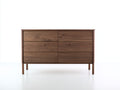 Commode - Bois - 120 x 45 x 80 cm - Brun noyer - Style moderne