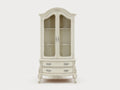 Vitrine - Bois-Verre - 100 x 45 x 195 cm - Ivoire - Style baroque
