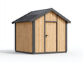 Abri de jardin - Bois - 205 x 160 x 225 cm - Bois naturel-Anthracite - Moderne