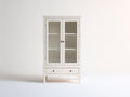 Vitrine - Bois-Verre - 95 x 42 x 175 cm - Blanc cassé - Style scandinave