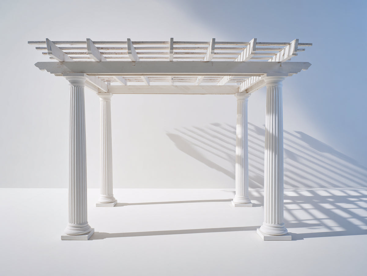Tonnelle de jardin - Bois - 320 x 280 x 250 cm - Blanc - Classique