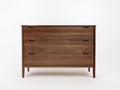 Commode - Bois - 110 x 45 x 85 cm - Brun noyer - Style moderne